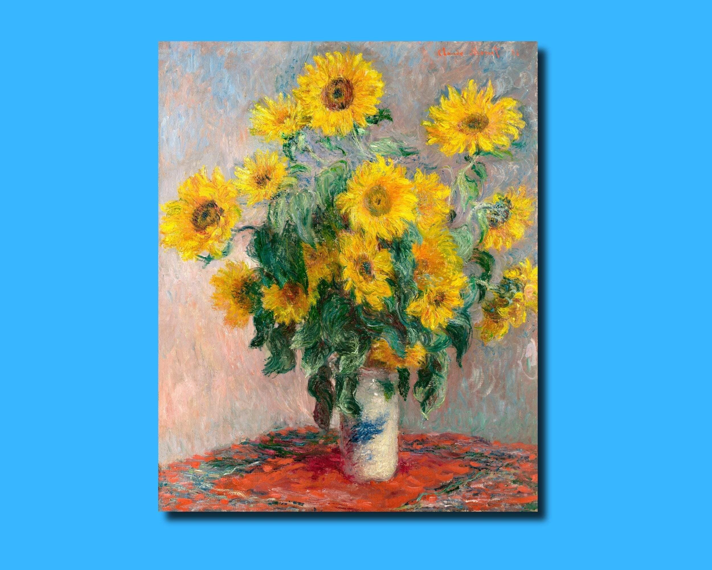 クロード・モネのひまわりの花束 キャンバス ウォール アート