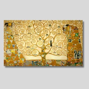 Tree of life Gustav Klimt Canvas Wall Art, Yggdrasil Wall Art, Tree of life Poster Print, Extra Large Wall Art, Celtic Tree Canvas Print