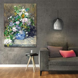 Renoir Spring Bouquet 1866 Canvas Print Wall Art,Renoir Poster,Renoir Painting,Renoir Canvas Art,Archival Giclee,Fine Art Poster.
