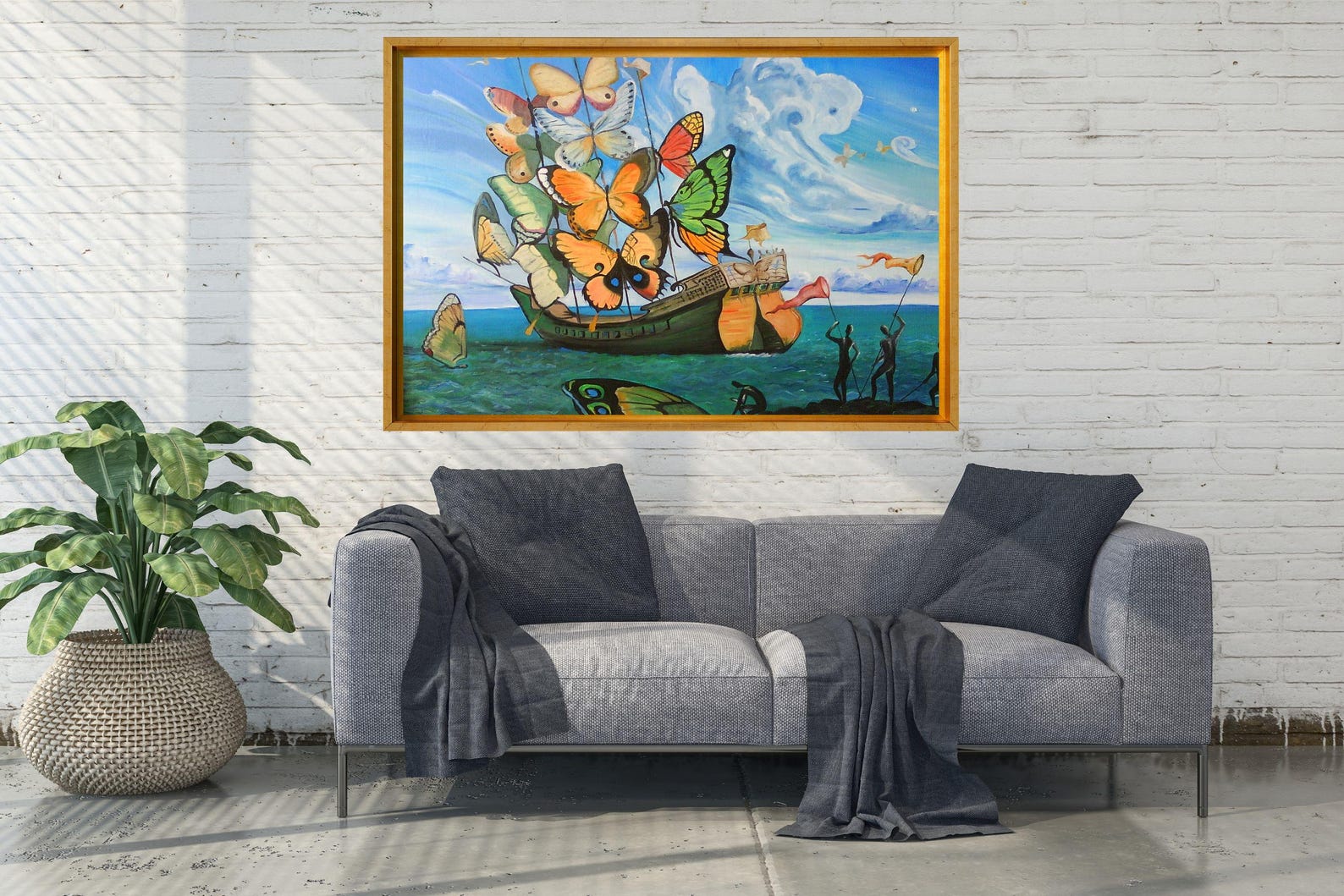 Salvador Dali Ship With Butterfly Sails Canvas Art, Salvador Dali Print ...