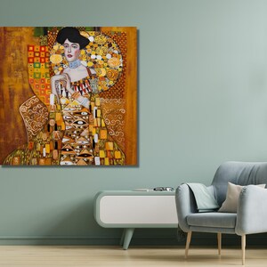Gustav Klimt Adele Bloch Bauer Canvas Wall Art, Gustav Klimt Gallery ...