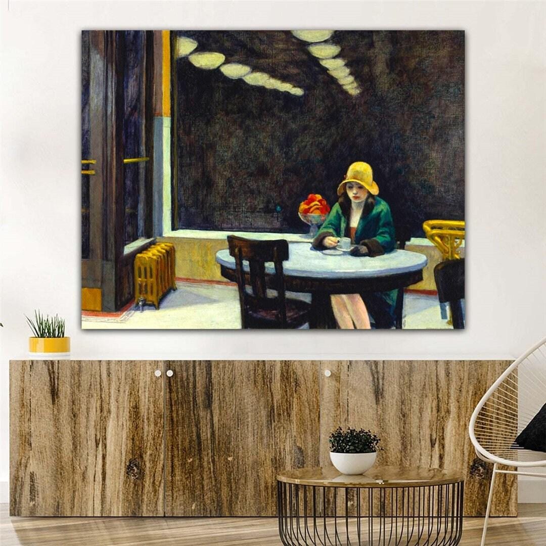 Edward Hopper Automat 1927 Canvas Print Wall Art,hopper Poster,hopper ...