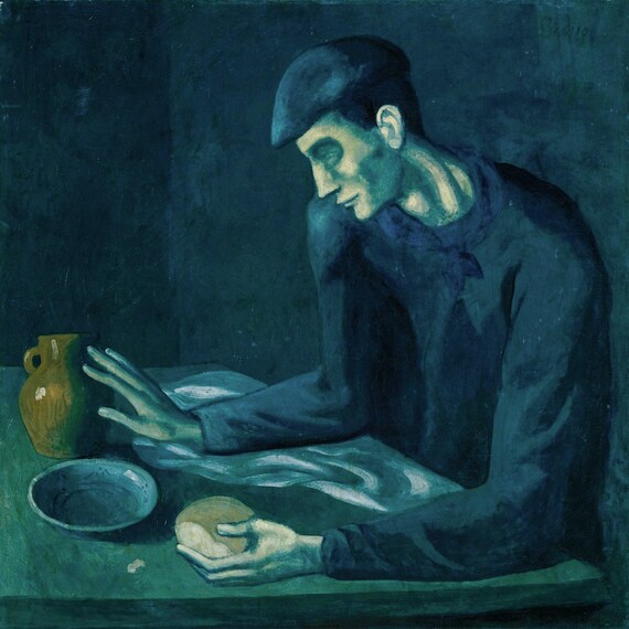 パブロ・ピカソ「盲人の食事」1903年キャンバスプリントウォールアート