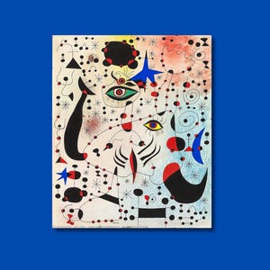 JOAN MIRO Ready To Hang Canvas, 1925 by Joan Miro Dancer Exhibition Poster, Joan Miro Print Wall Art,Surrealism Art Poster