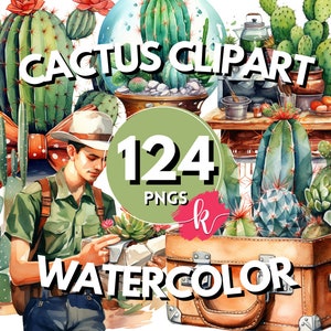 Cactus aquarel clipart bundel, cactussen afbeeldingen, woestijn plant graphics, instant digitale download, gratis commercieel gebruik, sappige illustraties