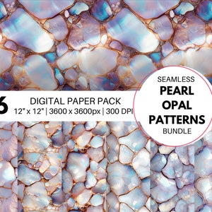 Elegantes Perlenopal Muster, digitale Kunst für vielseitige Designs, druckbares Scrapbook Papier, Edelstein Muster, sofortiger Download, Opal