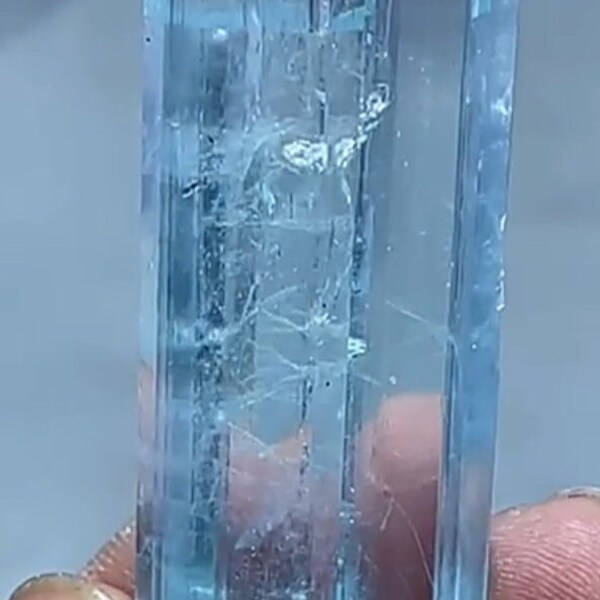 Rare Aquamarine Crystal Mixed With Black Tourmaline