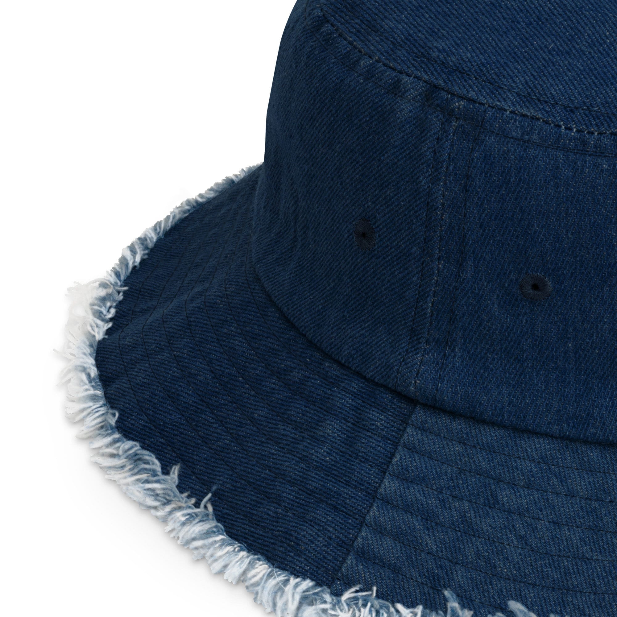 DAISY BUCKET HAT Blue Denim Summer Bucket Hat Embroidered 