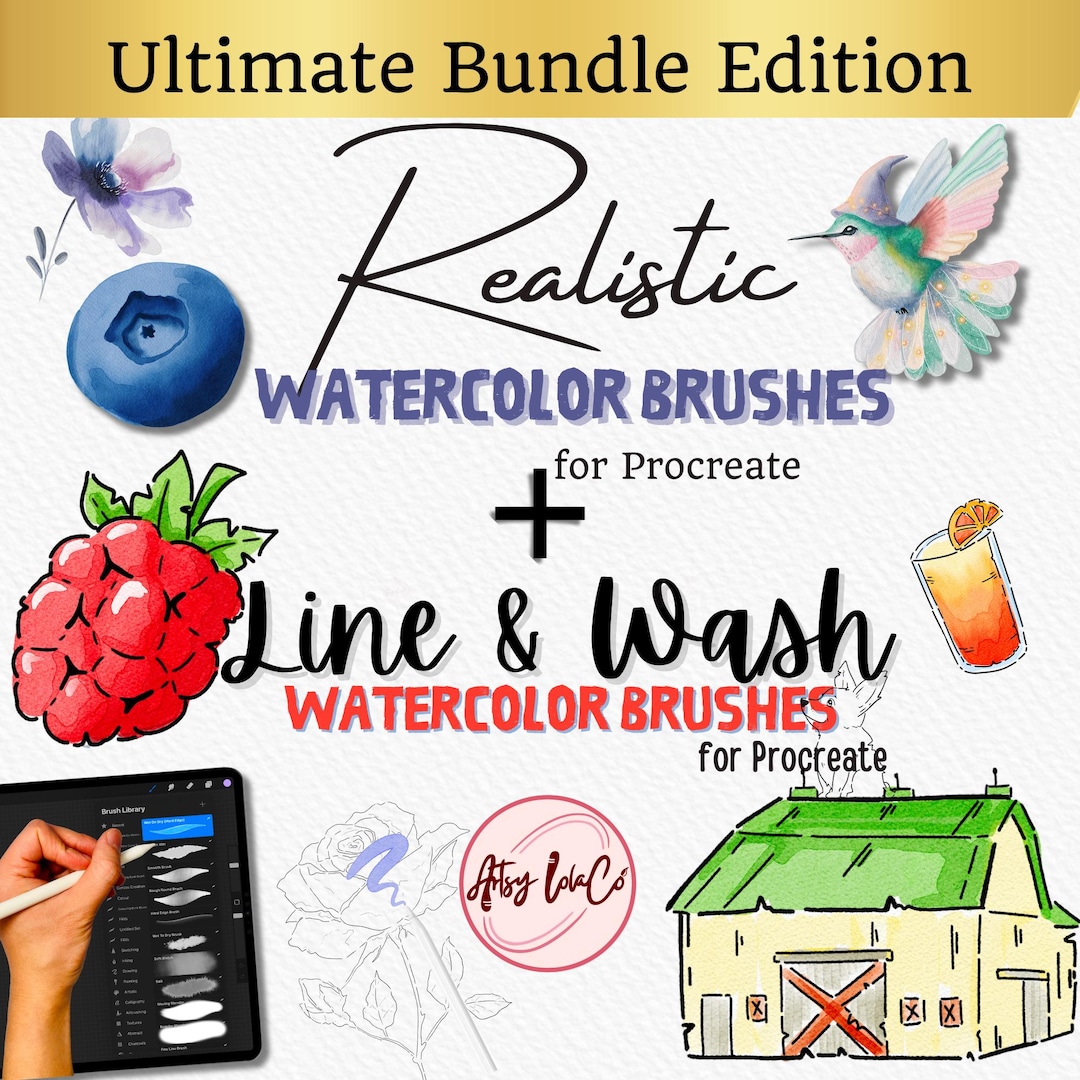 Ultimate Bundle Edition Watercolor Brushes for Procreate iPad ...