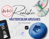 Watercolor Brush set for Procreate iPad | Procreate Brushes | Digital Brushes | Digital Textured Canvas | iPad Brushes | Painting Kit