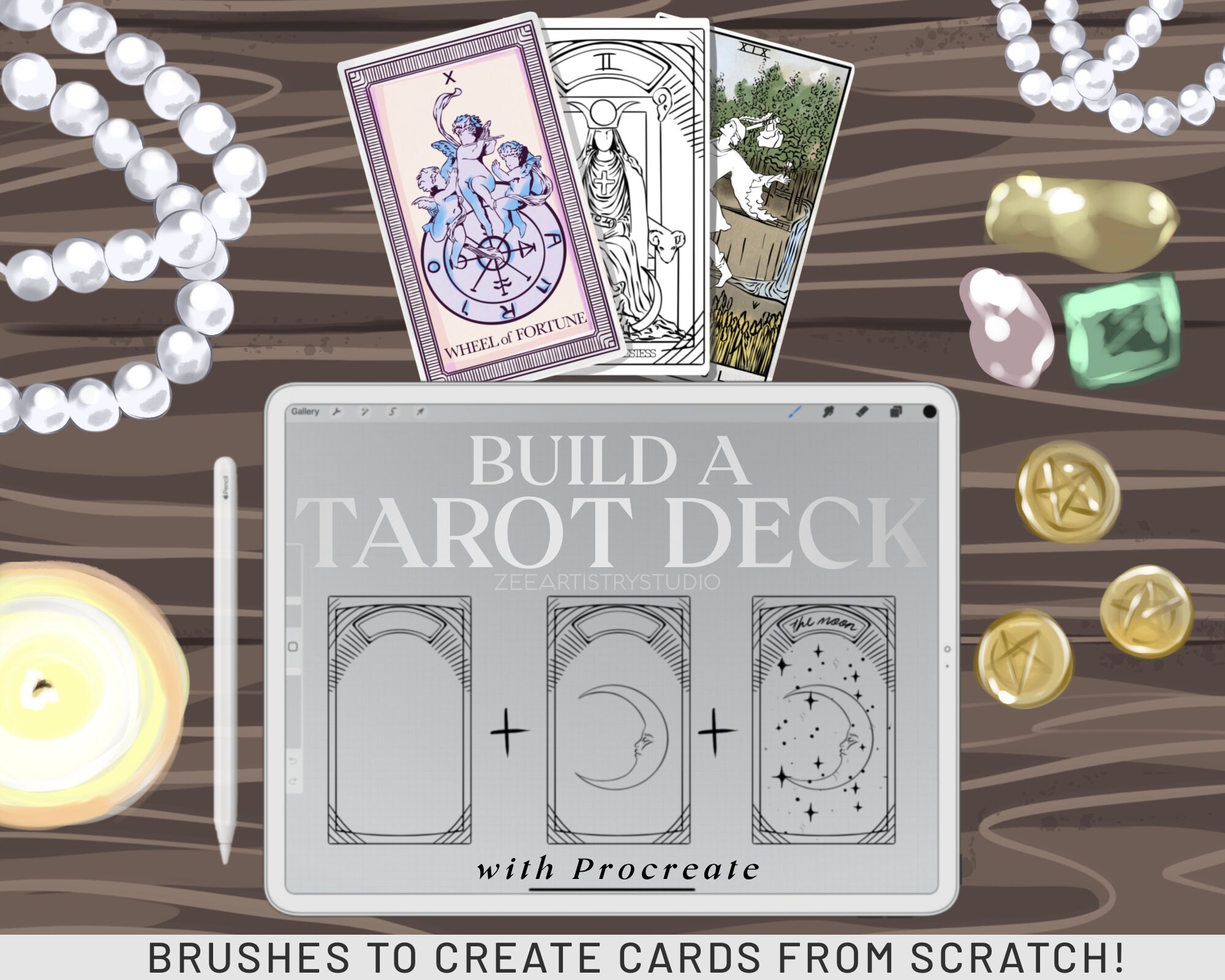  440 Pcs Mini Tarot Stickers,DIY 5 Sets Full Deck Tarot
