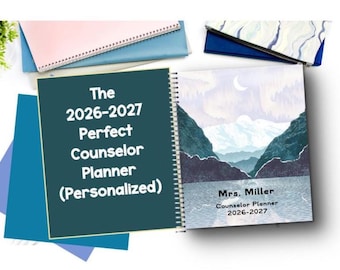 The Perfect School Counselor Counseling Planner (Personalized) - USA Made 2026-2027