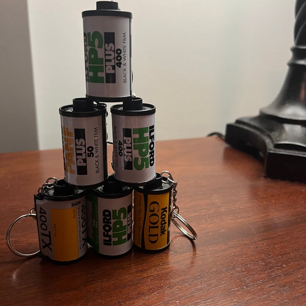 Recycled 35mm Film Canister Keychain