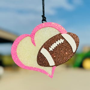 Football & Heart Car Freshie/Sports Freshie/Football Season/Car Freshie/Freshy/Mom Freshie/ Car Scent/Air Freshener/Freshy/ Car Scent