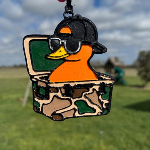 Camouflage Duck Cooler Car Freshie: Hunting Accessory, Air Freshener