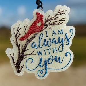 Custom Car Freshie: Cardinal Memorial Gift, Personalized Air Freshener Car Scent