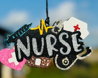Nurse Car Freshie: Handmade Air Freshener, Customizable Scent
