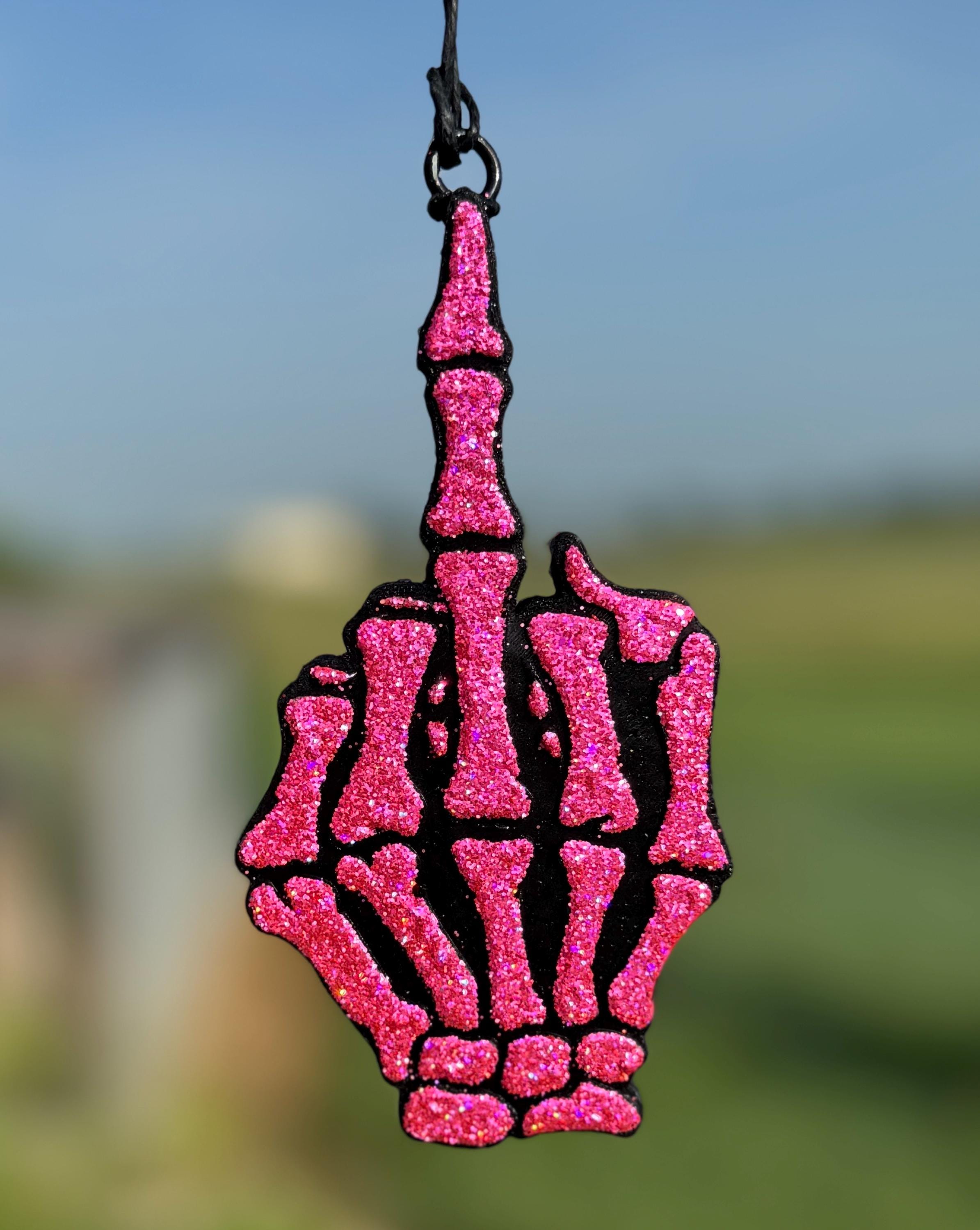 F Off Skeleton Hand Car Freshie: Custom Car Scent