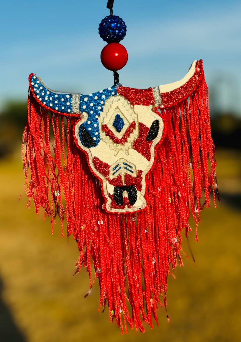 Aztec Bull Car Freshie – USA Flag, Handmade Car Scent - Etsy