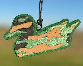 Camouflage Duck Car Freshie: Handmade Hunting Gift Car Scent