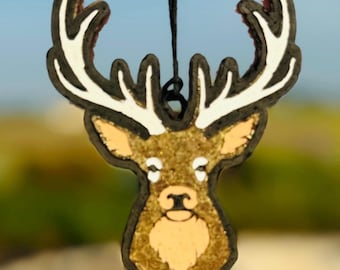 Detailed Deer Car Freshie: Custom Scented Car Air Freshener