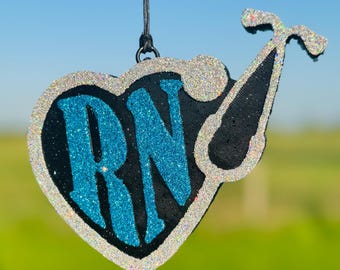 RN Nurse Car Freshie: Handmade Stethoscope Air Freshener Car Scent
