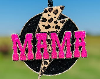 Mama Lightening Car Freshie: Lightning Bolt, Custom Scented Car Scent m, Air Freshener