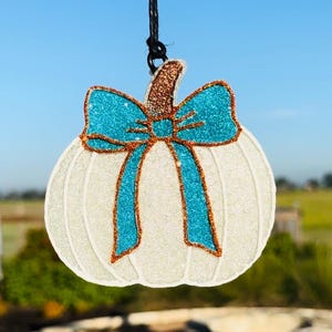 Pumpkin with bow Custom Car Freshie/Fall Freshener/Pumpkin Freshie/Car Scent/Car Freshener/Car Freshy/Air Freshener/Car Decor Car Scent
