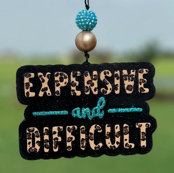 Custom Car Freshie: "Expensive & Difficult" Scented Aroma Beads Car Scent