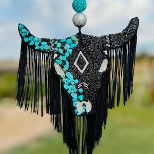 Large Sized with STONES Aztec Bull/Aztec Freshie/Western/Cow/Car Freshie/Freshy/Gifts for her/ Cowgirls/ Boujee Freshie Car Scent