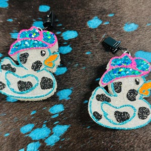 Cow Print Rubber Duck Car Scent Vent Clips - Western Freshie Set Car Scent