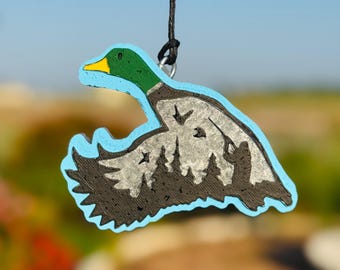 Mallard Duck Hunter Car Freshie, Hunting Air Freshener, Aroma Beads Scent
