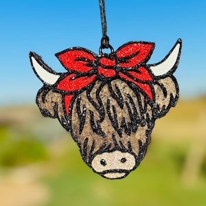 Highland Cow Car Freshie/Car freshener/Car Scent/Air freshener/Freshy/Custom freshie/Western Freshie/Gifts for her/ Western gifts Car Scent