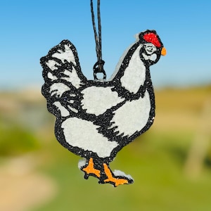Chicken Car Freshie/ Chickens/ Car Scent/Air Freshener/Animal Freshie/Car Freshener/Freshy/Gifts for her/Chicken Lady/Farm Animal Freshie