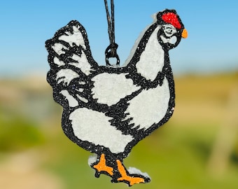 Handmade Chicken Car Freshie: Farm Animal Air Freshener Car Scent