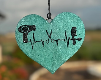 Hair Stylist Heart Car Freshie, Hairdresser Air Freshener, Beautician Gift