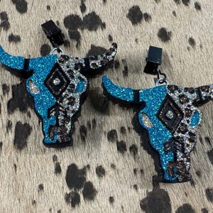 Aztec Bull Car Vent Clips (Set of 2): Western Car Freshener Car Scent