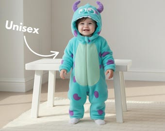 Monster Kigurumi Jumpsuit | Blue & Purple Polka Dot Cosplay