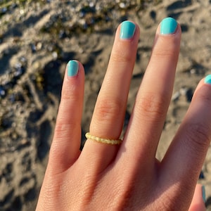 rocailles ring kleurrijk | kralen ring | handgemaakte kralen ring cadeau | strandring | zomerse ring
