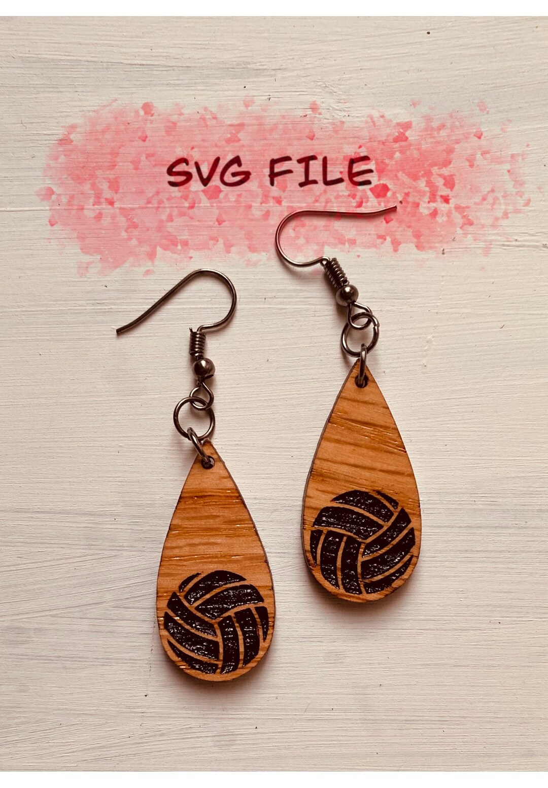 VOLLEYBALL EARRINGS Digital File Laser Ready File Digital Etsy