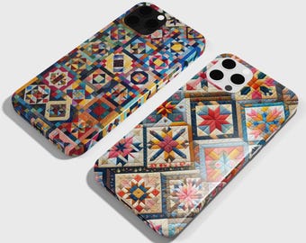 Patchwork Quilt PNG, Sublimation Design for Phone Case