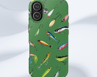Fishing Lure Phone Case: Angler Gift, Tough Outdoor Sports Cover