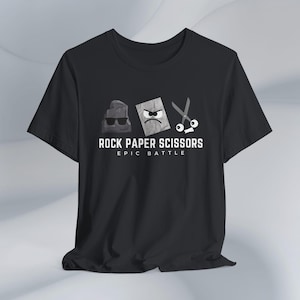 Rock Paper Scissors Epic Battle Tee - Gamer Graphic Unisex Jersey