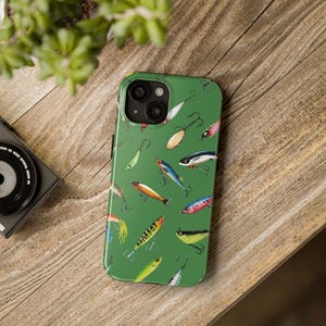 Angeln locken Handyhülle, robuste Handyhülle, iPhone Samsung Vatertagsgeschenk, Forelle Bass Fischen, Schutzhülle, Angler Zubehör