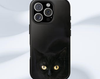 Black Cat Halloween Tough Phone Case | Spooky Gothic Magic Phone Cover