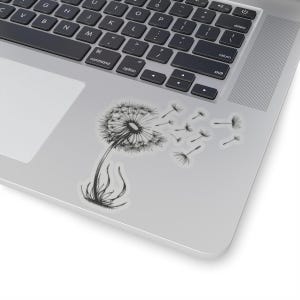 Dandelion Seeds Kiss-Cut Sticker: Boho Wildflower Decal image 2