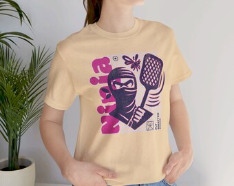Fly Swatter Ninja Unisex Jersey Short Sleeve Tee, Insect