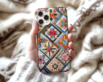 Courtepointe en patchwork PNG, sublimation pour coque de téléphone