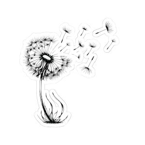 Dandelion Seeds Kiss-Cut Sticker: Boho Wildflower Decal image 1