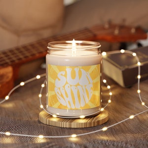Retro Sunshine Scented Soy Candle: Groovy 70s Throwback